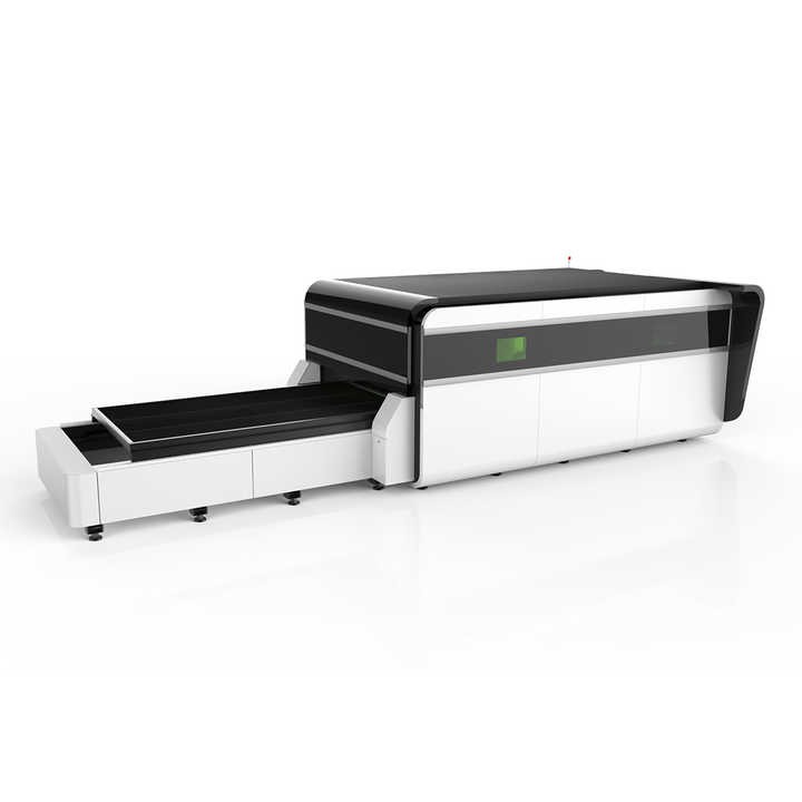 Fiber laser cutting of metal materials for full cover exchange table