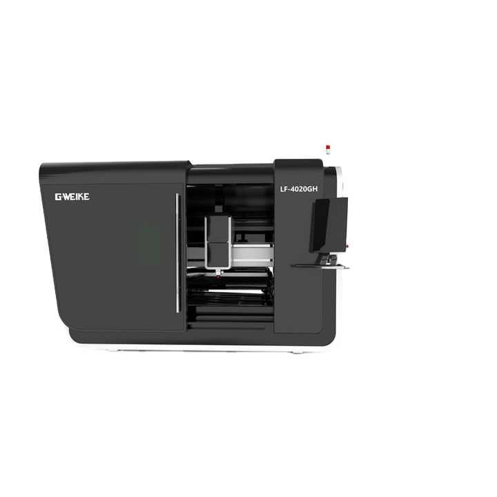 Closed CNC high power fiber laser metal cutting machine with switching platform